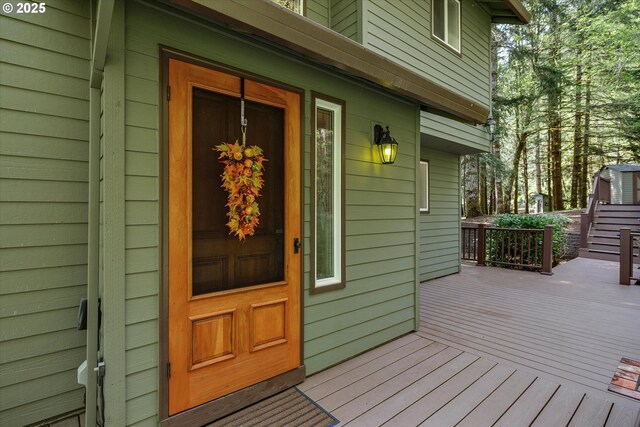 71848 Northshore Dr, Birkenfeld, OR 97016 - entrance to property with a deck