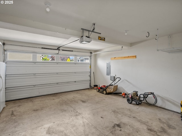 883 Washington St, Lafayette, OR 97127 - garage with a garage door opener and electric panel