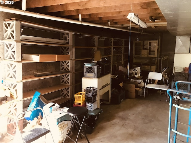 view of storage room