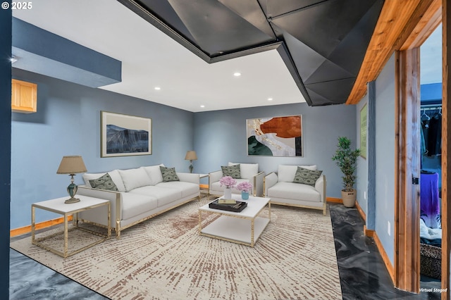 20700 SW Cherry Hill Rd, Sheridan, OR 97378 - living area with baseboards and recessed lighting