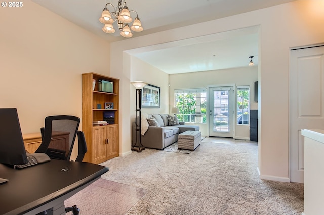 390 NW 116th Ave Unit 103, Portland, OR 97229 - office space with light carpet and a chandelier