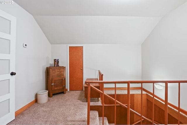 25701 S Morgan Rd, Estacada, OR 97023 - bedroom featuring lofted ceiling, carpet floors, and baseboards