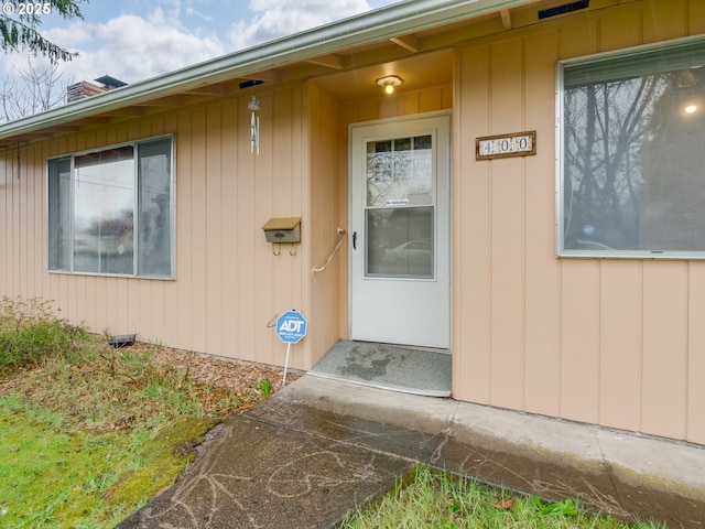 view of doorway to property