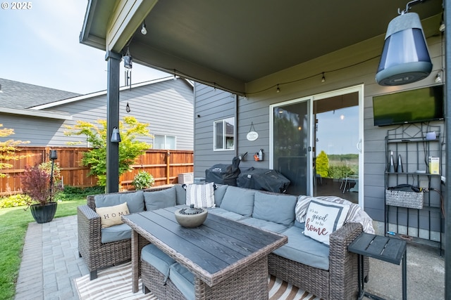 4507 Sagecrest Dr, Albany, OR 97322 - view of patio / terrace featuring outdoor lounge area