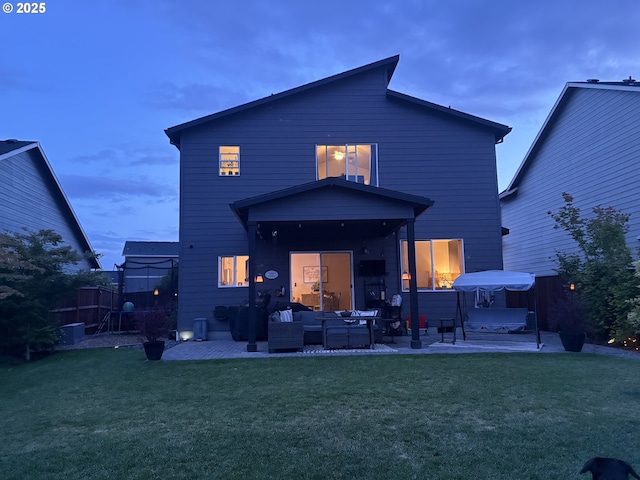 4507 Sagecrest Dr, Albany, OR 97322 - rear view of property featuring an outdoor hangout area and a patio