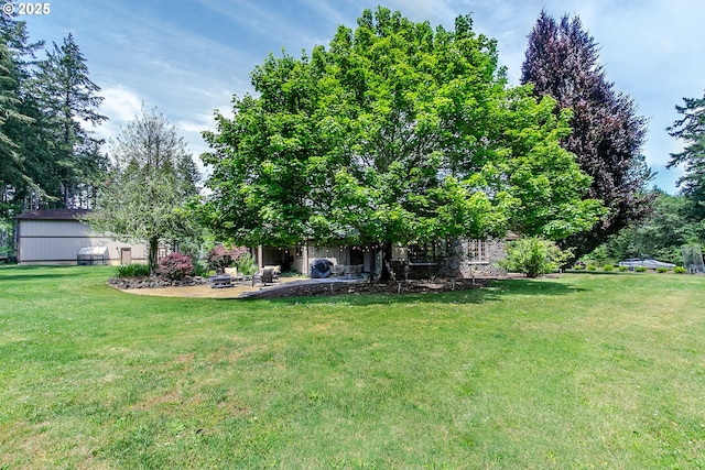 view of yard featuring a patio area