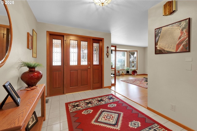 view of tiled foyer