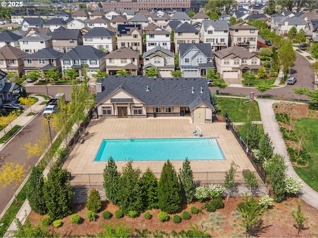 13372 SW Aubergine Ter, Sherwood, OR 97140 - pool with a patio area, fence, and a residential view