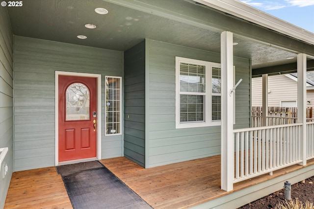 view of doorway to property