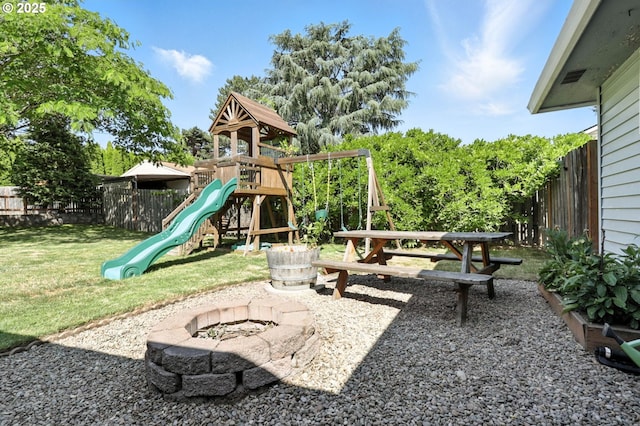 3216 Oakcrest Dr, Forest Grove, OR 97116 - view of play area featuring an outdoor fire pit
