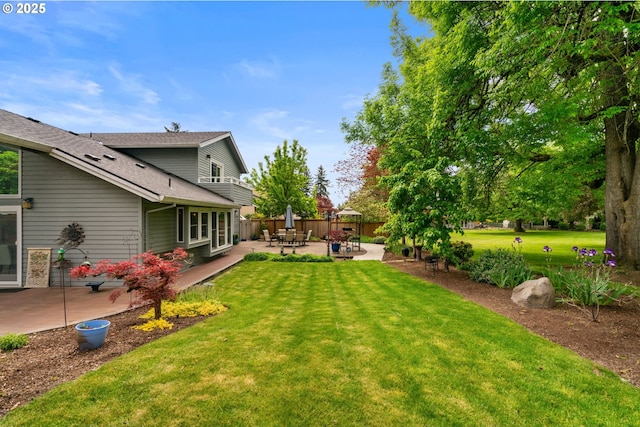 view of yard featuring a patio