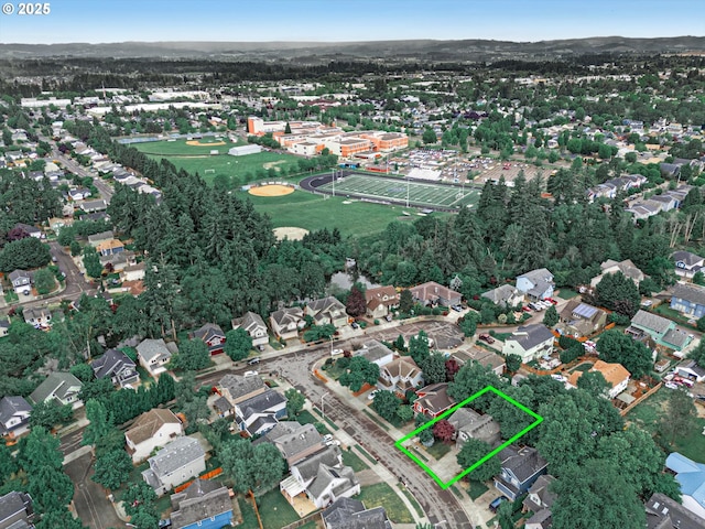 1573 SE 67th Ave, Hillsboro, OR 97123 - aerial view of residential area with property boundaries highlighted