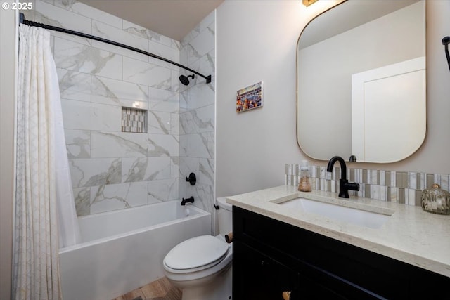 1051 Forest Meadows Way, Lake Oswego, OR 97034 - bathroom featuring vanity, shower / bath combo, and toilet