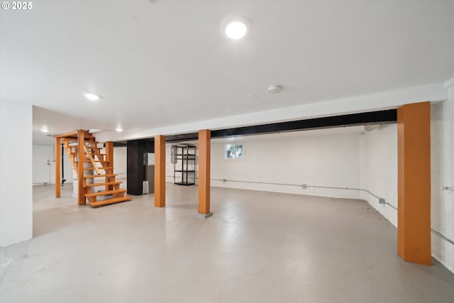 2055 N Alberta St, Portland, OR 97217 - finished basement with stairs and recessed lighting