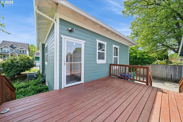 2055 N Alberta St, Portland, OR 97217 - deck featuring fence and central air condition unit