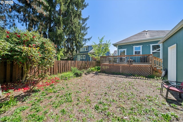 2055 N Alberta St, Portland, OR 97217 - fenced backyard with a wooden deck