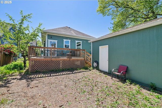 2055 N Alberta St, Portland, OR 97217 - rear view of house featuring a wooden deck