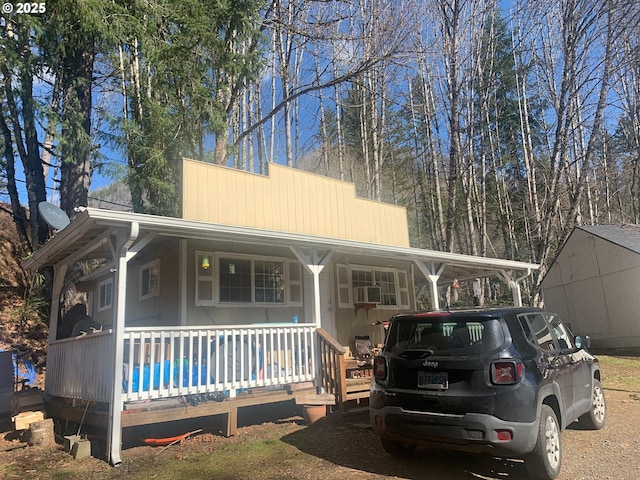 view of front of home with a porch