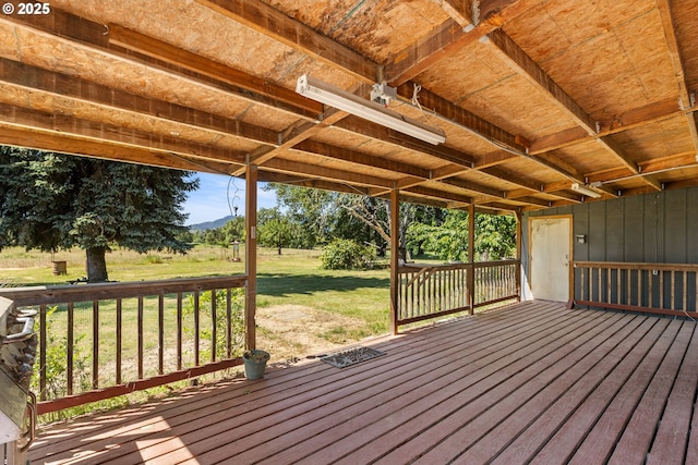 2170 Hubbard Creek Rd, Umpqua, OR 97486 - deck with a yard and a mountain view