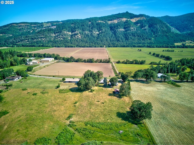 2170 Hubbard Creek Rd, Umpqua, OR 97486 - overview of rural landscape with farmland and a mountain backdrop