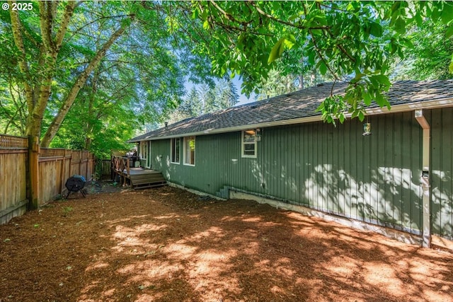 5770 SW Cranberry Ct, Beaverton, OR 97007 - rear view of property featuring a deck and a shingled roof