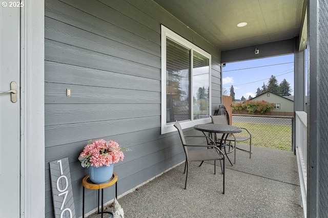 view of patio / terrace featuring a porch