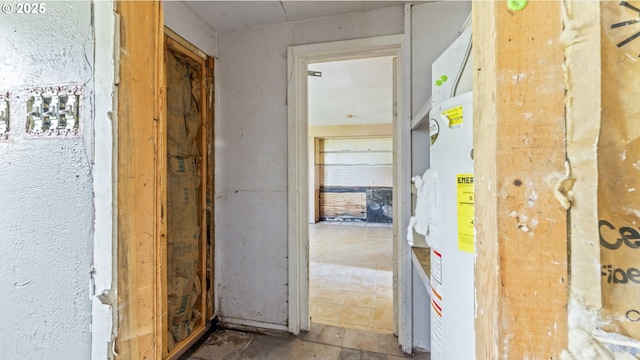 corridor featuring water heater