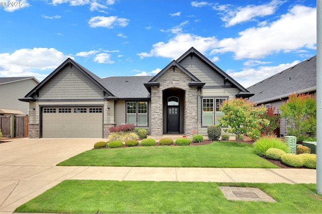 323 Argon Ave, Eugene, OR 97404 - craftsman inspired home featuring stone siding, driveway, and a garage