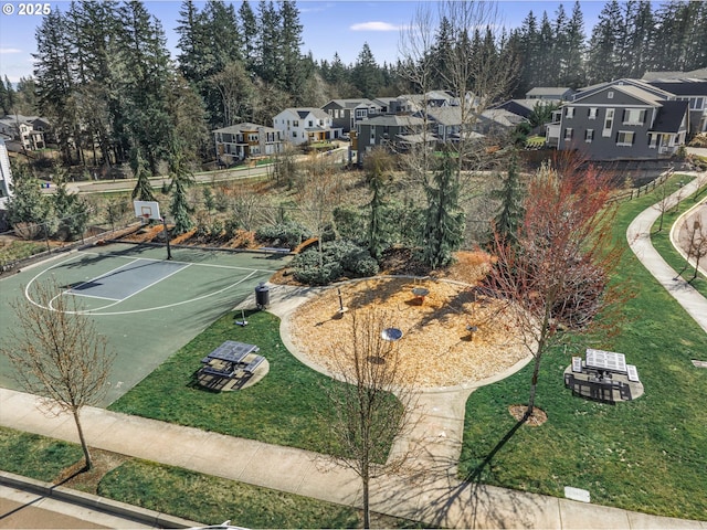 bird's eye view featuring a residential view