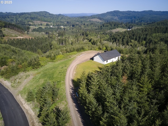 159 Bootjack Ln, Rose Valley, WA 98626 - view of subject property with a heavily wooded area and a mountainous background