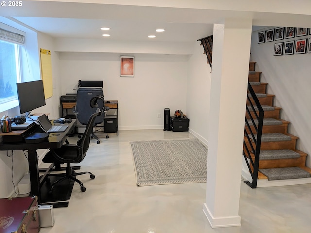 4621 NE 37th Ave, Portland, OR 97211 - office area with concrete flooring and recessed lighting