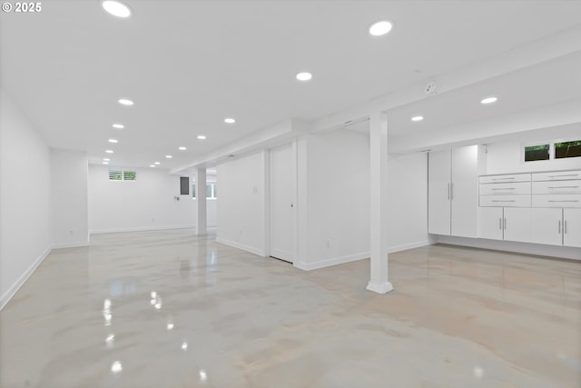 4621 NE 37th Ave, Portland, OR 97211 - basement featuring recessed lighting, baseboards, and healthy amount of natural light
