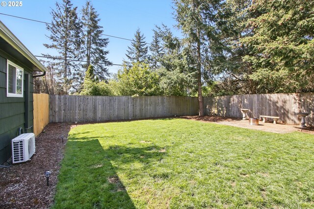 view of yard featuring ac unit
