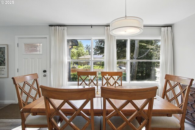 dining room featuring wood finished floors
