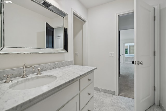 12723 Adrian Ct, Lake Oswego, OR 97034 - bathroom with vanity and marble finish flooring