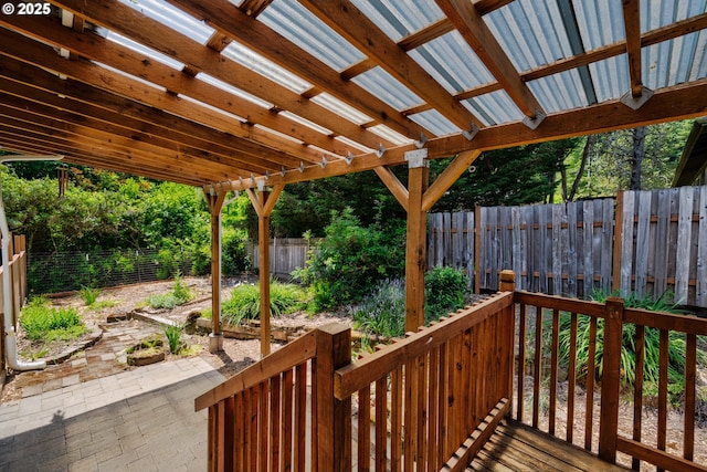 1378 SW Taylors Ferry Ct, Portland, OR 97219 - deck with a fenced backyard and a patio