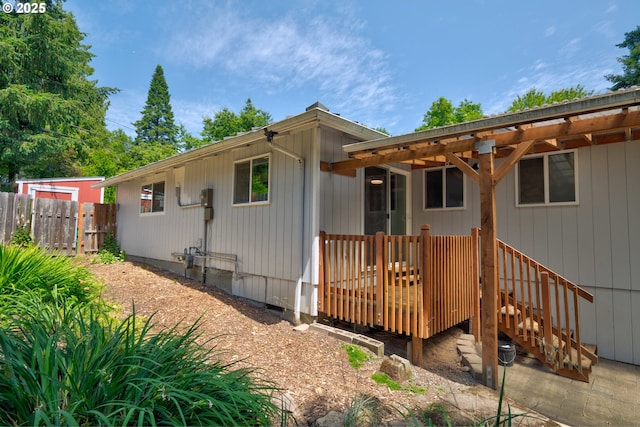 1378 SW Taylors Ferry Ct, Portland, OR 97219 - back of house with a wooden deck