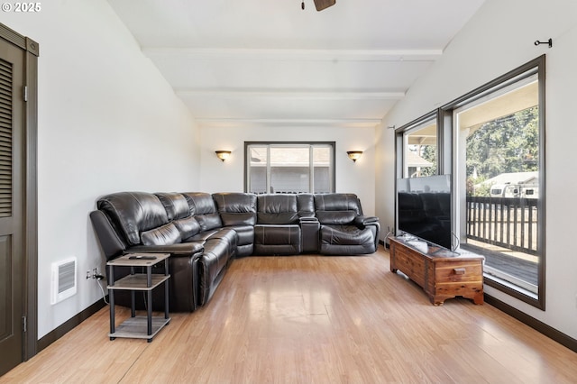 169 W 2nd St, Lafayette, OR 97127 - living area with light wood-style floors and ceiling fan