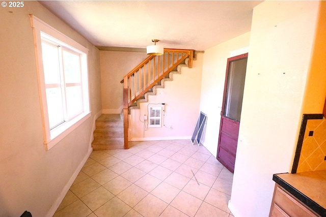 317 S Cedar St, Drain, OR 97435 - stairway featuring tile patterned floors and baseboards