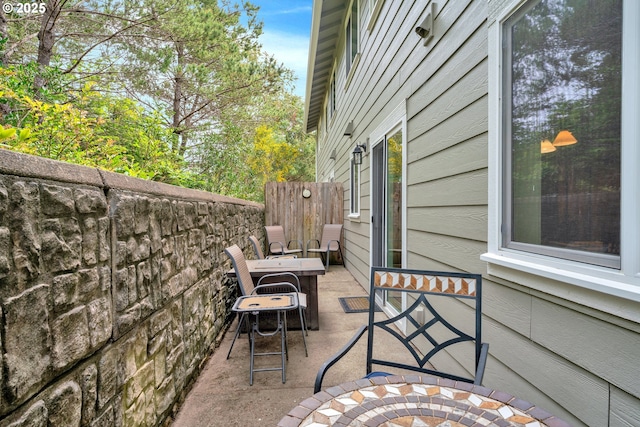 view of patio with fence