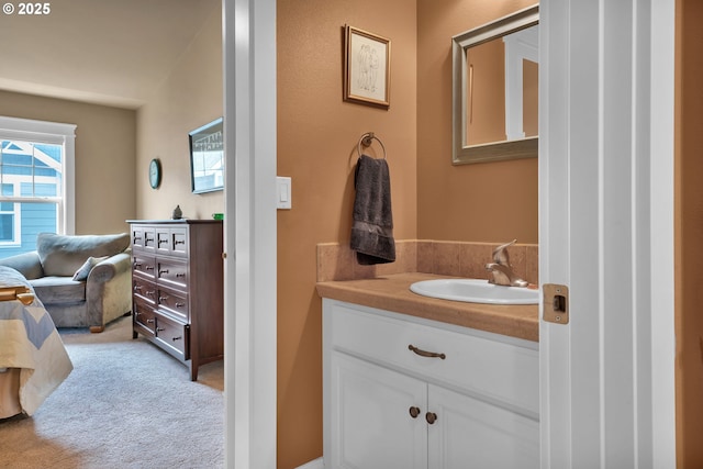 bathroom with vanity