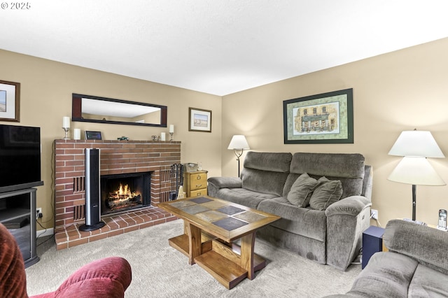 1018 S Holly Ct, Canby, OR 97013 - carpeted living area with a fireplace