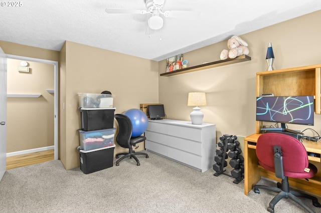 1018 S Holly Ct, Canby, OR 97013 - carpeted office with ceiling fan