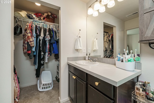 bathroom with vanity