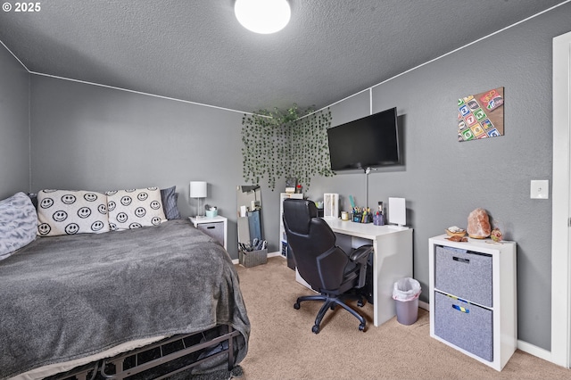 35363 Woodland Ln, Astoria, OR 97103 - carpeted bedroom with baseboards and a textured ceiling
