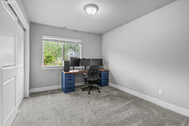 2474 Equestrian Loop S, Salem, OR 97302 - carpeted office space featuring a textured ceiling and baseboards
