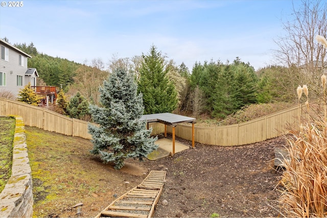 view of yard with a patio area