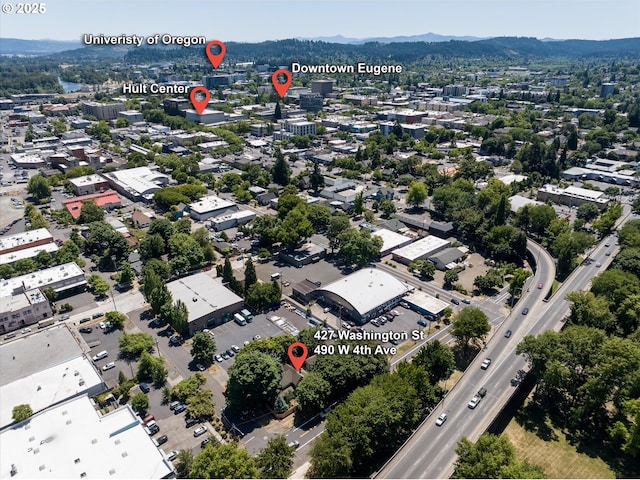 490 W 4th Ave, Eugene, OR 97401 - aerial view of mountains