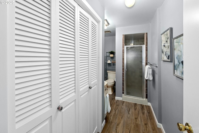 4460 SW Scholls Ferry Rd Unit 5, Portland, OR 97225 - corridor with dark wood-style floors and baseboards