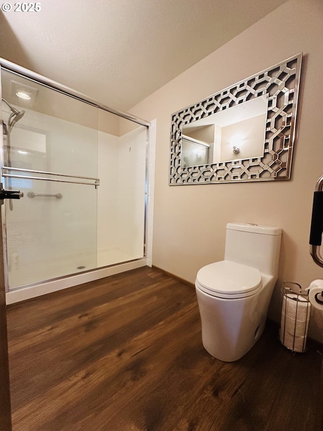 2547 Brittania Pl, Eugene, OR 97405 - full bathroom with a shower stall and wood finished floors